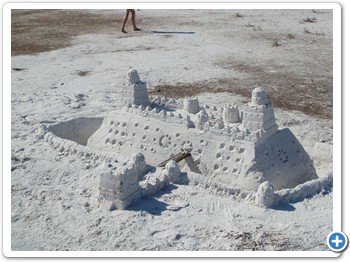 Build sand castles in the soft white sand.